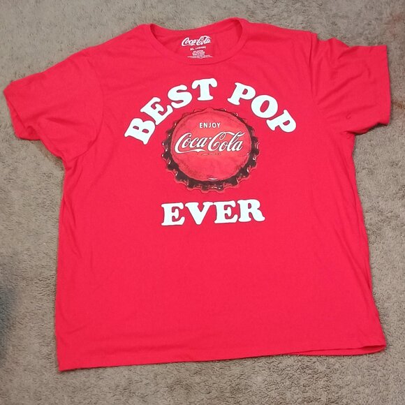 Coca Cola Other - Coca-Cola T Shirt Mens XL 46/48 Red Best Pop Ever Crewneck Graphic Retro Fathers
